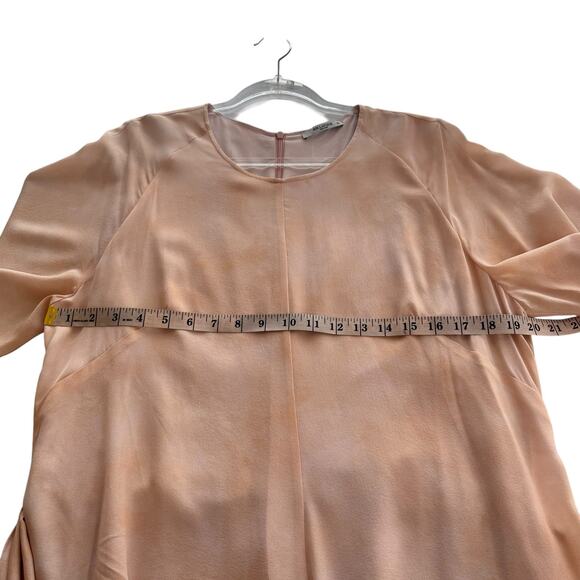 MM Lafleur The Jessica Dress Brushstroke Size XL 100% Silk Peach Salmon Career - Picture 10 of 15